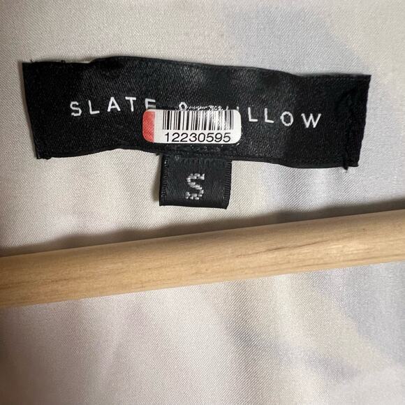 Slate & Willow Mod Daisy Floral Print Flutter Sleeve Wrap Midi Dress Size S - Picture 13 of 13